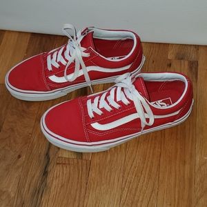 Vans Old Skool Skate Shoe - Racing Red